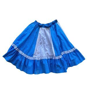 Rockmount Ranch Wear Circle Skirt Vintage 25 / 27 Heart Throb Square Dance Blue